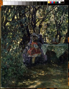 ""Puutarha huvilassa Wannseen Berliinissä"" (Wannseen huvilan puutarha) Max Liebermannin (1847-1935) maalaus 1911 Mikalojus Konstantinas Ciurlionisin taidemuseo, Kaunas, Liettua tekijältä Max Liebermann