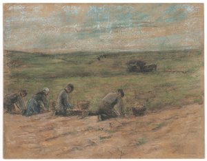 Perunankaivurit lähellä Zandvoortia, 1894 tekijältä Max Liebermann