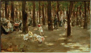 Lasten leikkipaikka Tiergartenissa Berliinissä tekijältä Max Liebermann