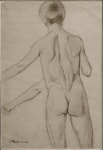 M.Liebermann, Studie zu dem gemälde Badende Knaben tekijältä Max Liebermann