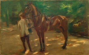 Reitknecht mit Pferd tekijältä Max Liebermann