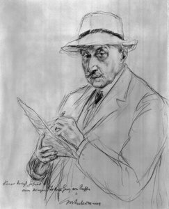 Omakuva Panama-hatulla tekijältä Max Liebermann