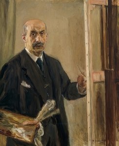 Omakuva maalaustelineessä. 1916 tekijältä Max Liebermann