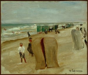 Strandszene Noordwijkissa tekijältä Max Liebermann