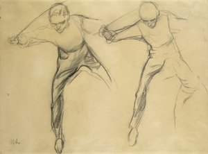 Kaksi mieshahmoa tekijältä Max Liebermann