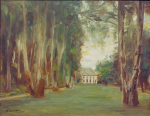Wannseegarten mit Villa / Die Birkenallee im Wannseegarten tekijältä Max Liebermann