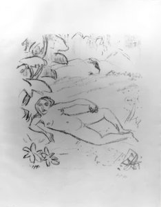 Akt duneissa tekijältä Max Pechstein