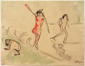 Järven rannalla tekijältä Max Pechstein