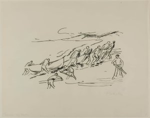 Landung, aus Reisebilder: Italien-Südsee von Max Pechstein