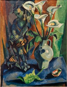 Still life with putto and calla tekijältä Max Pechstein