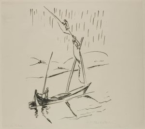 Suezkanal, aus Reisebilder: Italien-Südsee von Max Pechstein