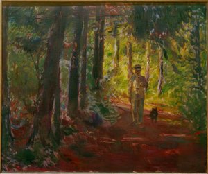 Mies metsäpolulla