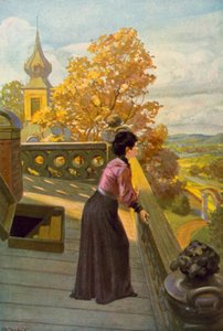 Charlotte Bronten kuvitus Jane Eyrelle (värilitho)