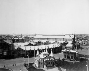 Yleisnäkymä, koko Venäjän näyttely, Nižni Novgorod, Venäjä, 1896.