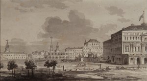 Moskovan Kreml ennen Suuren Kremlin palatsin rakentamista, 1817