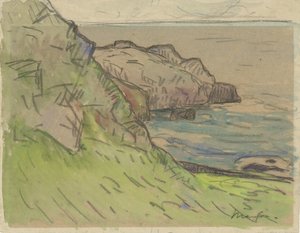 Kalliorannikko Bretagnessa Bretonse kustlandschap tekijältä Maxime Camille Louis Maufra