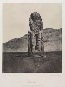 Amenhotep III:n kolossaalinen monoliitti, Gurnah, 1849-1851. tekijältä Maxime Du Camp