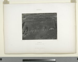 Yksityiskohta suuresta temppelistä, Abu Sunbul, Egypti tekijältä Maxime Du Camp