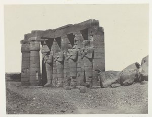 Gournah, Perystyle Osymandiasin haudasta (Ramesseum Occidental); Thebe, levy 59 albumista "Egypte, Nubie, Palestine et Syrie" (1852).