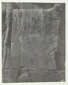 Gournah, veistoksia Colossin valtaistuimelta, Thebes, 184951, painettu 1852. tekijältä Maxime Du Camp