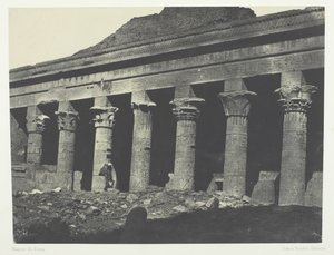 Suuri Isisin temppeli Philoessa, Oriental Gallery, Nubia, 184951, painettu 1852. tekijältä Maxime Du Camp