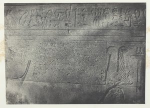 Suuri Isisin temppeli Philoessa, Demotic Inscription, Nubia, 184951, painettu 1852. tekijältä Maxime Du Camp