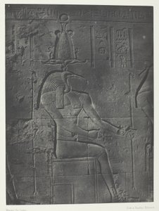 Isiksen suuri temppeli Philoessa, Tôth Ibiocéphale; Nubia, levy 79 albumista "Egypte, Nubie, Palestine et Syrie" (1852). tekijältä Maxime Du Camp