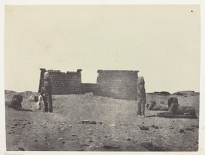 Hémi-Spéos De Séboua, Drômos; Nubie, levy 97 albumista "Egypte, Nubie, Palestine et Syrie" (1852). tekijältä Maxime Du Camp
