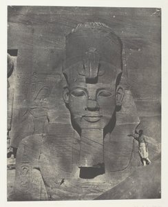 Ibsamboul, Colosse Médial (Enfoui) du Spéos de Phrè Nubie, Palestine et Syrie, levy 106 albumista "Egypte, Nubie, Palestine et Syrie" (1852). tekijältä Maxime Du Camp