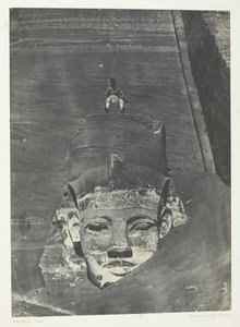 Ibsamboul, Western Colossus Of Spéos De Phrè, Nubia, 184951, painettu 1852. tekijältä Maxime Du Camp