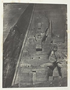 Ibsamboul, Colosse Oriental Du Grand Spéos De Phrè; Nubie, levy 103 albumista "Egypte, Nubie, Palestine et Syrie" (1852). tekijältä Maxime Du Camp