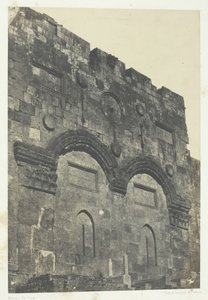 Jerusalem, Golden Gate Bab-El-Daharieh, Palestiina, 184951, painettu 1852. tekijältä Maxime Du Camp