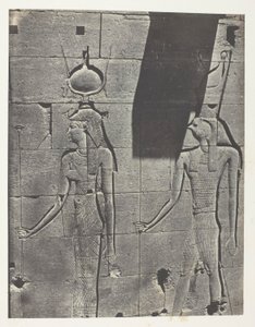 Kalabscheh, Sculptures De La Façade Postérieure Du Temple; Nubie, levy 92 albumista "Egypte, Nubie, Palestine et Syrie" (1852).