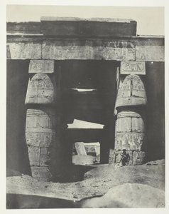 Karnak, Khonsin temppelin portico; Thebes tekijältä Maxime Du Camp