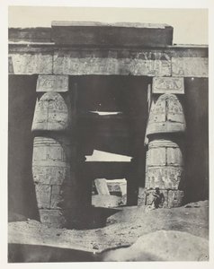 Karnak, Khonsin temppelin portico; Thebes tekijältä Maxime Du Camp