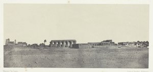 Luxor, yleinen näkymä raunioista; Thebes tekijältä Maxime Du Camp