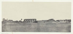 Luxor, yleinen näkymä raunioista, Thebes, 184951, painettu 1852. tekijältä Maxime Du Camp