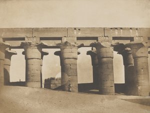 Luxor, palatsin suuri pylväikkö, 1849-51. tekijältä Maxime Du Camp