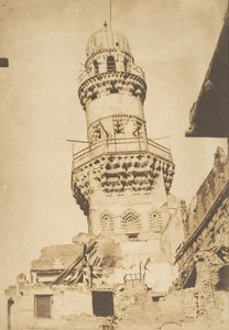 Bibarsin moskeijan kalteva minareetti, Kairo, joulukuu 1849 - tammikuu 1850. tekijältä Maxime Du Camp