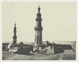 Aly-Beyn moskeija, Girgeh, Ylä-Egypti, levy 15 albumista "Egypte, Nubie, Palestine et Syrie" (1852). tekijältä Maxime Du Camp