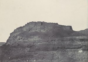 Nubia. Ibrymin linnoitus muinainen Premmis. Näkymä etelään, 1850. tekijältä Maxime Du Camp