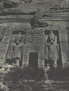 Nubia. Ibsamboul. Hathorin Speosin sisäänkäynti, 1850. tekijältä Maxime Du Camp