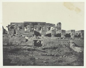 Karnakin palatsi, Hypostyle Hallin eteläinen sisäänkäynti, Thebes, 184951, painettu 1852. tekijältä Maxime Du Camp