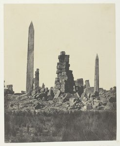 Karnakin palatsi, Obeliskit, Thebes, 184951, painettu 1852. tekijältä Maxime Du Camp