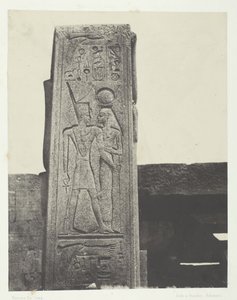 Karnakin palatsi, pilari ennen graniittia, Thebes, 184951, painettu 1852. tekijältä Maxime Du Camp