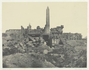 Karnak Palace, Granite Sanctuary ja Hypostyle Hall, Thebes, 184951, painettu 1852. tekijältä Maxime Du Camp