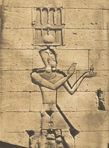 Ptolemaios-Caesarion - Bas-relief du Temple de Kalabcheh Talmis, 8. huhtikuuta 1850. tekijältä Maxime Du Camp