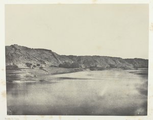 East Bank of the Nile Village of Bab, View Taken South Philoe, Nubia, 184951, painettu 1852. tekijältä Maxime Du Camp