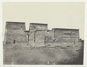 Antic temple de Pselcis Dakkeh, Núbia, 184951, imprès el 1852. tekijältä Maxime Du Camp