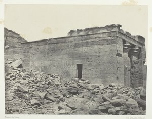 Dandurin muinainen Tantour-temppeli, omistettu Osiris-Isis-Horus-kolmikolle, Nubia, 184951. tekijältä Maxime Du Camp